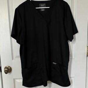 Cherokee Workwear Revolution Women's Black V-Neck Scrub Top Never Worn